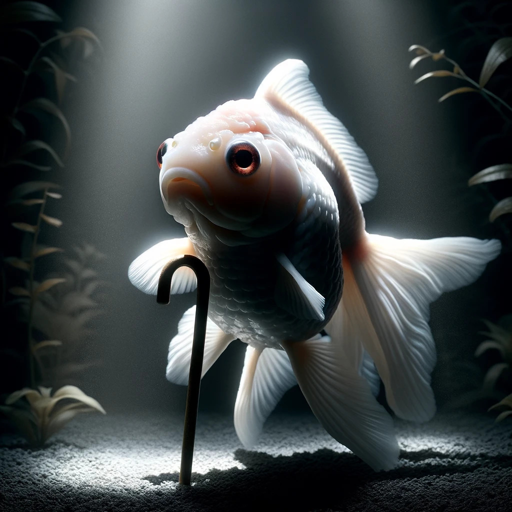 If you keep a goldfish in a dark room, it will eventually turn white.